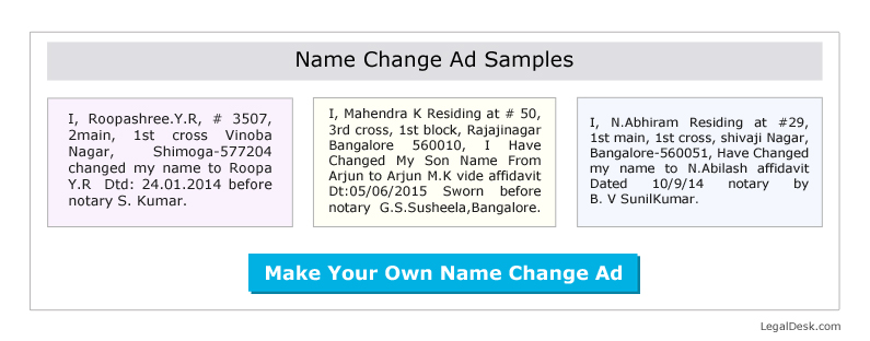 name change form of for passport after marriage in india in papers Submit Gazette Publication for