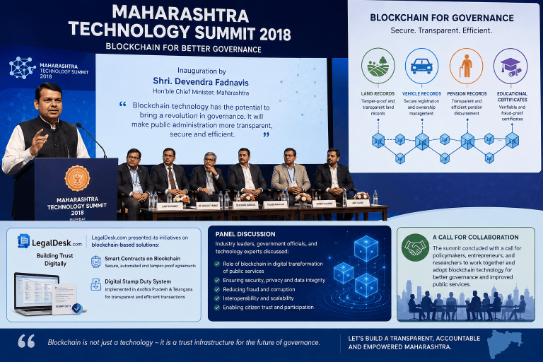 LegalDesk.com Advocates For Blockchain In Governance At FICCI MTech 2018