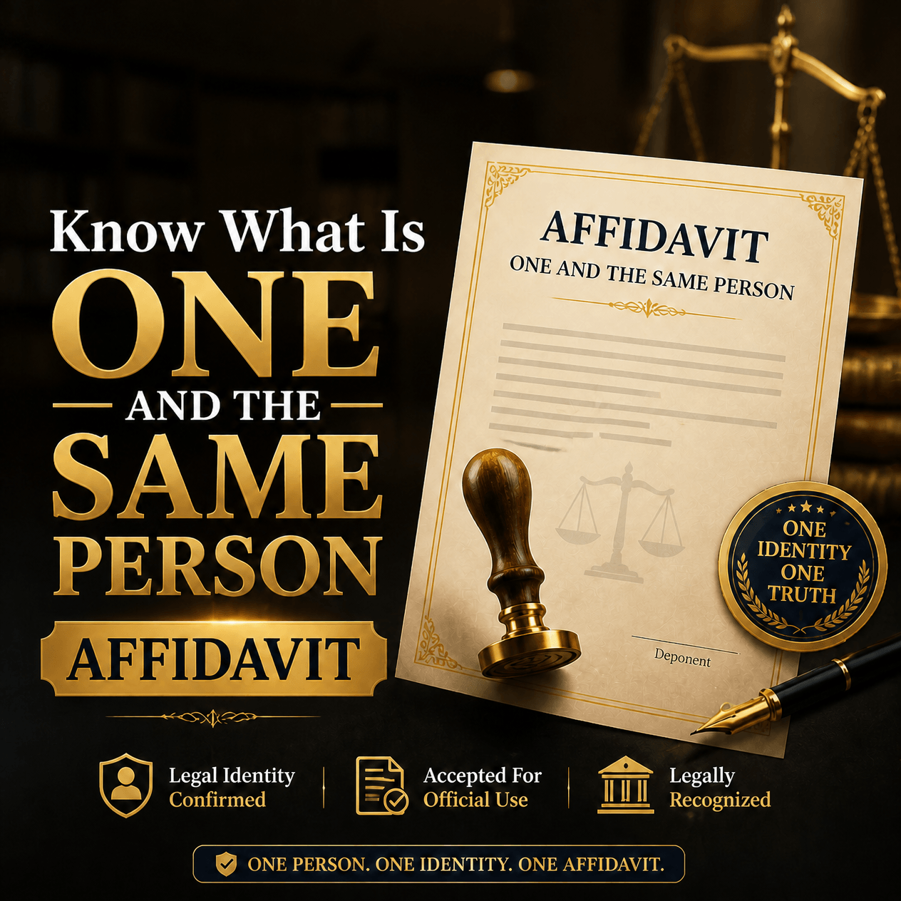 Know What Is One And The Same Person Affidavit